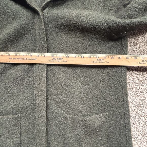 VTG Centigrade 100% Wool Sweater Coat Womens M Green Deep Pockets Snaps EUC - Picture 4 of 16